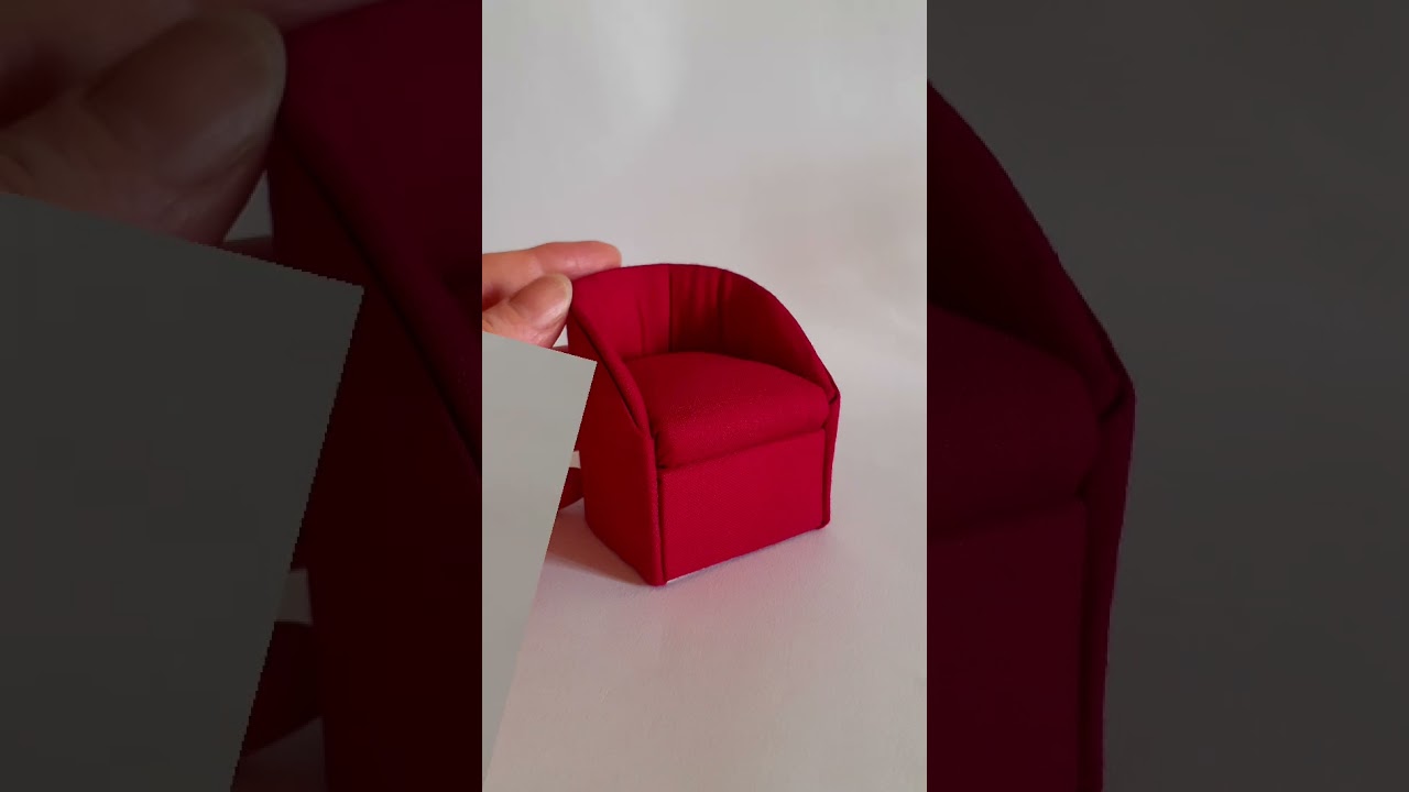 Comment réaliser un fauteuil rouge en carton #yami_light_house #fauteuilencarton#cardboardarmchair
