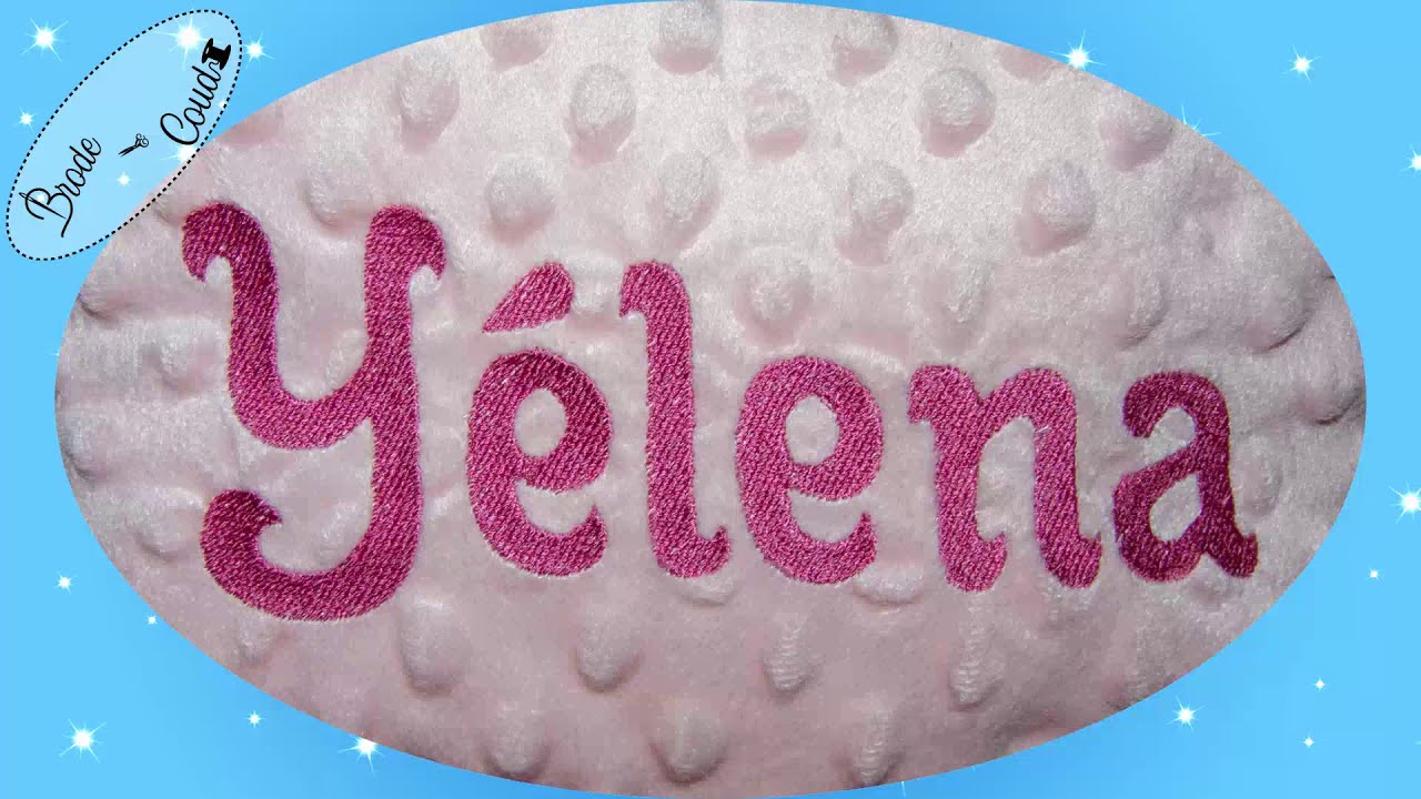 Confection & Broderie Prénoms sur couverture et coussin