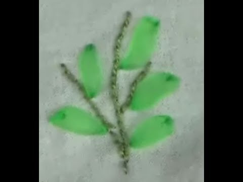 Broderie au ruban 2 les feuilles