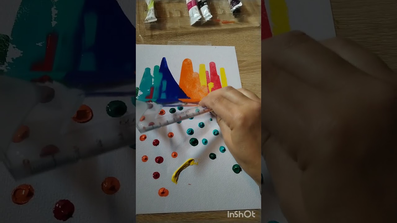 Peinture acrylique facile pour enfants #maman #enfants #peinturefacile