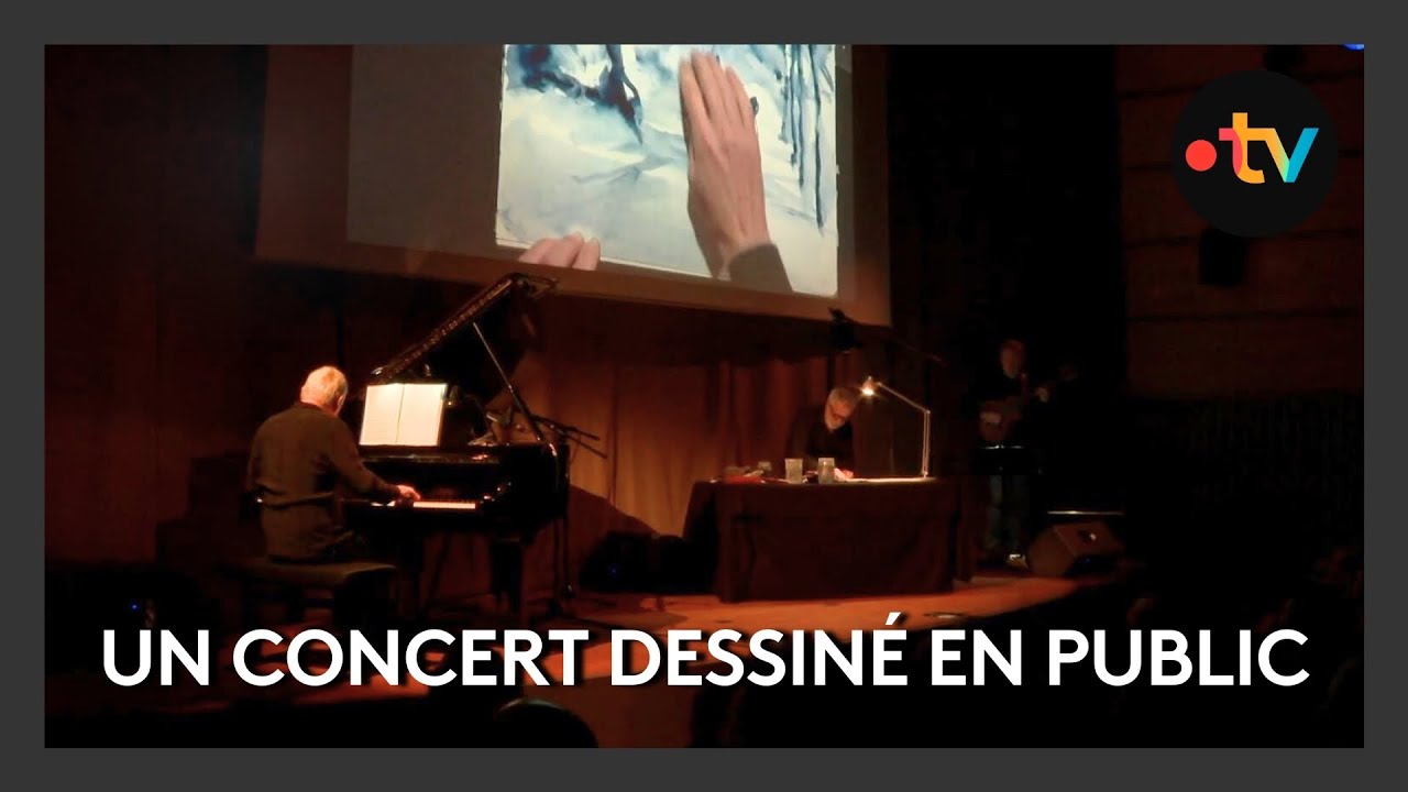 Mariage de musique et de peinture en direct, ce "concert dessiné" séduit les spectateurs