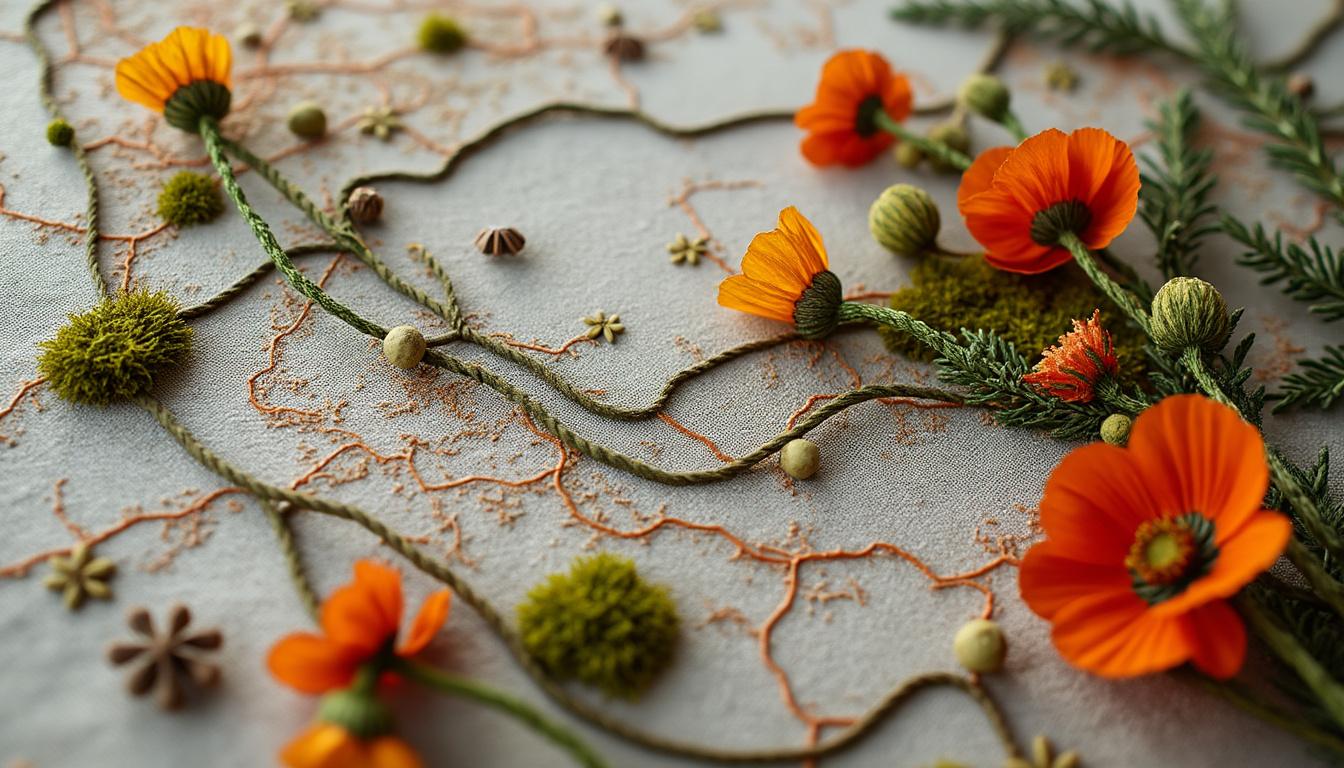 découvrez comment intégrer des éléments naturels dans une carte brodée pour obtenir un rendu authentique et unique, alliant créativité et nature.