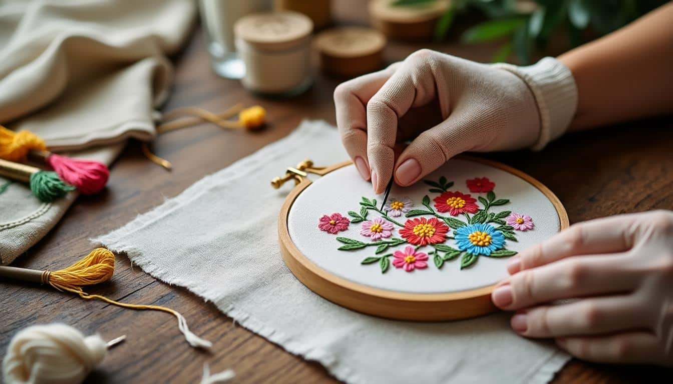 apprenez à créer une carte brodée à la main unique et personnalisée pour célébrer une occasion spéciale avec style et créativité.